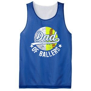 Dad Of Ballers Proud Volleyball Softball Dad Gift Mesh Reversible Basketball Jersey Tank