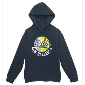 Dad Of Ballers Proud Volleyball Softball Dad Gift Urban Pullover Hoodie