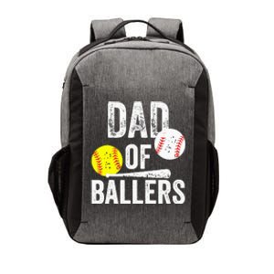 Dad Of Ballers Softball Baseball Player Dad Father's Day Vector Backpack