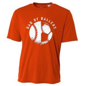 Dad Of Ballers Father Son Soccer Baseball Player Coach Gift Cooling Performance Crew T-Shirt