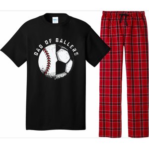 Dad Of Ballers Father Son Soccer Baseball Player Coach Gift Pajama Set