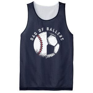 Dad Of Ballers Father Son Soccer Baseball Player Coach Gift Mesh Reversible Basketball Jersey Tank