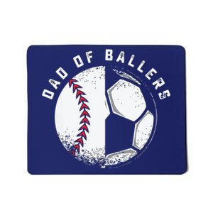 Dad Of Ballers Father Son Soccer Baseball Player Coach Gift Mousepad