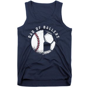 Dad Of Ballers Father Son Soccer Baseball Player Coach Gift Tank Top