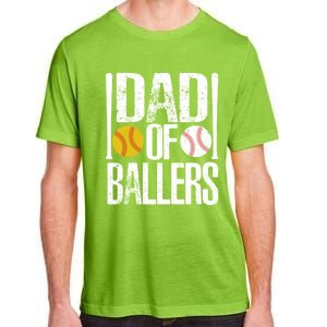 Dad Of Ballers Funny Dad Of Baseball And Softball Player Funny Gift Adult ChromaSoft Performance T-Shirt