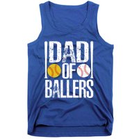 Dad Of Ballers Funny Dad Of Baseball And Softball Player Funny Gift Tank Top