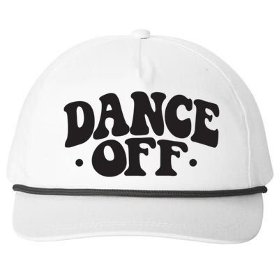 Dance Off Black And White Typography Art Snapback Five-Panel Rope Hat