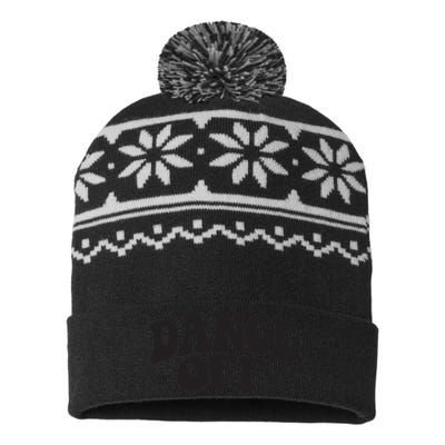 Dance Off Black And White Typography Art USA-Made Snowflake Beanie