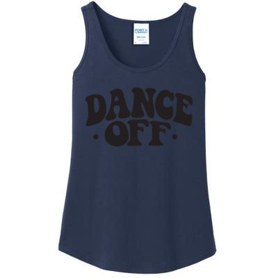 Dance Off Black And White Typography Art Ladies Essential Tank