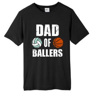 Dad Of Ballers Funny Volleyball Basketball Dad Cute Gift Tall Fusion ChromaSoft Performance T-Shirt