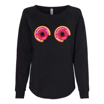 Donuts On Boobs Halloween Funny Boob Costume Womens California Wash Sweatshirt