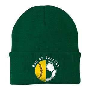 Dad Of Ballers Father Son Softball Soccer Player Coach Gift Great Gift Knit Cap Winter Beanie