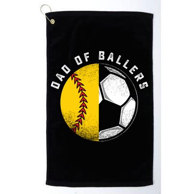 Dad Of Ballers Father Son Softball Soccer Player Coach Gift Great Gift Golf Towel