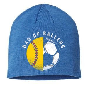 Dad Of Ballers Father Son Softball Soccer Player Coach Gift Great Gift Sustainable Beanie