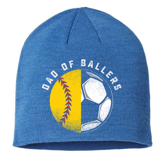 Dad Of Ballers Father Son Softball Soccer Player Coach Gift Great Gift Sustainable Beanie