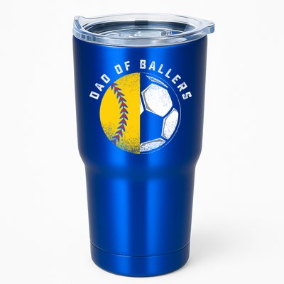 Dad Of Ballers Father Son Softball Soccer Player Coach Gift Great Gift Tumbler