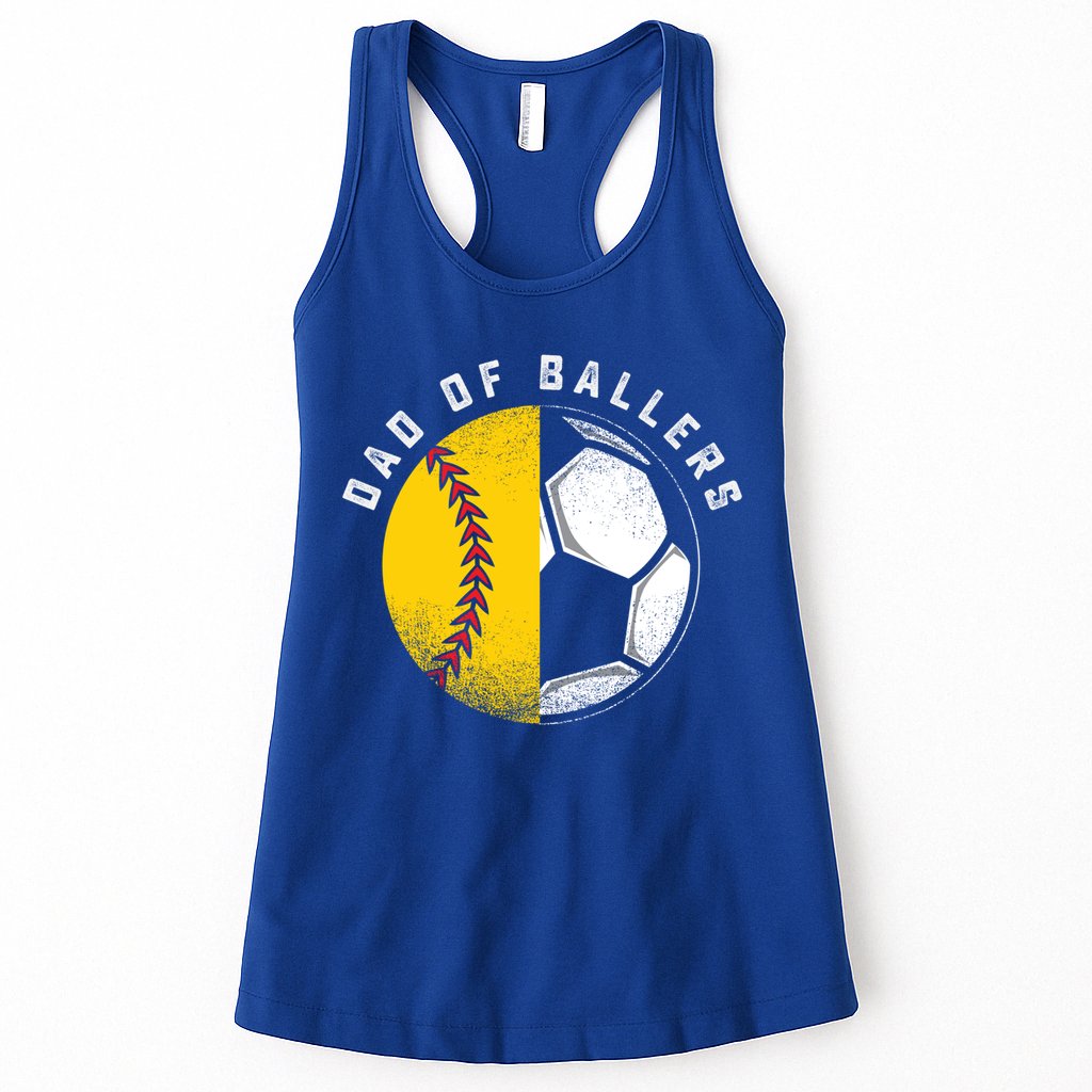 Dad Of Ballers Father Son Softball Soccer Player Coach Gift Great Gift Womens Tank Top