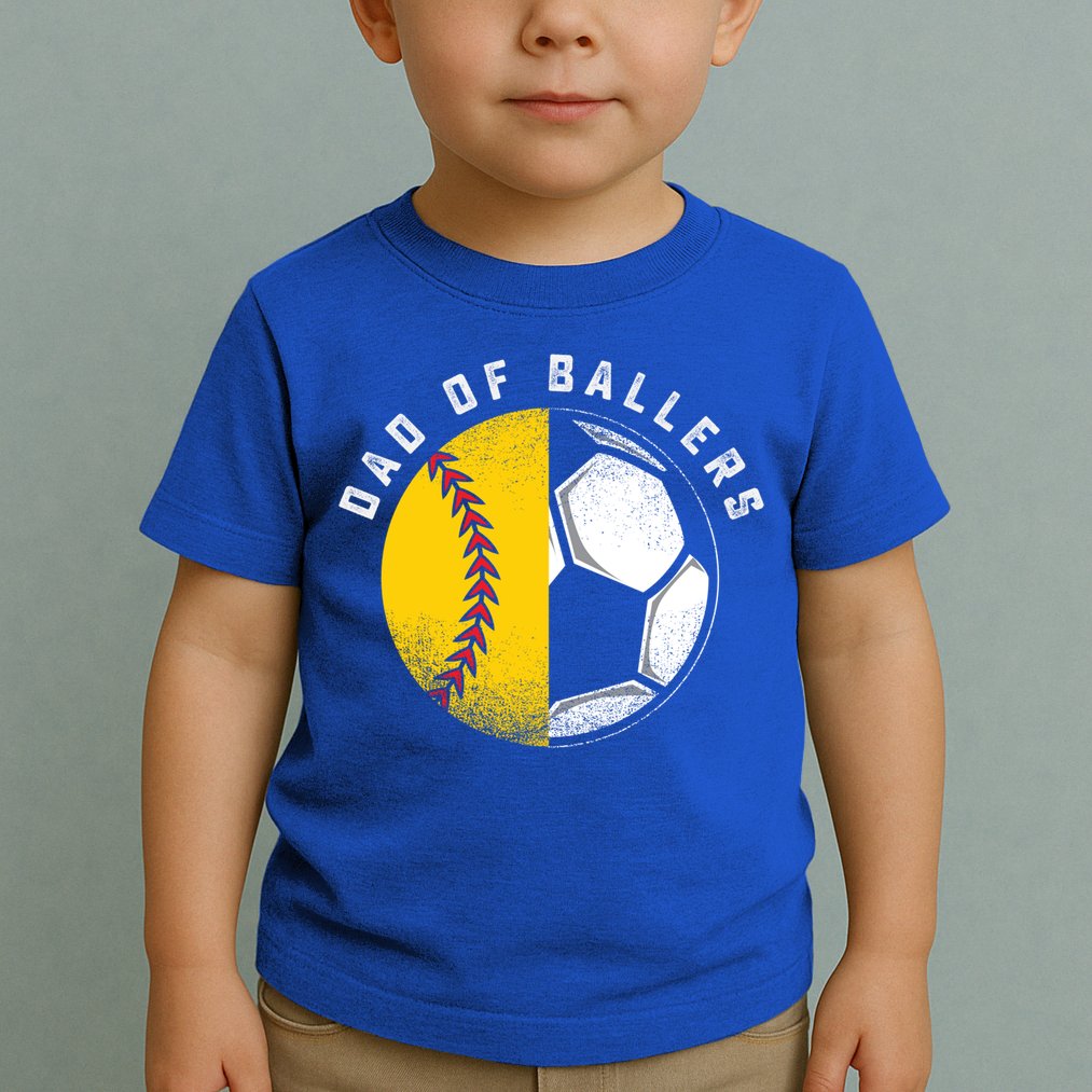 Dad Of Ballers Father Son Softball Soccer Player Coach Gift Great Gift Toddler T-Shirt