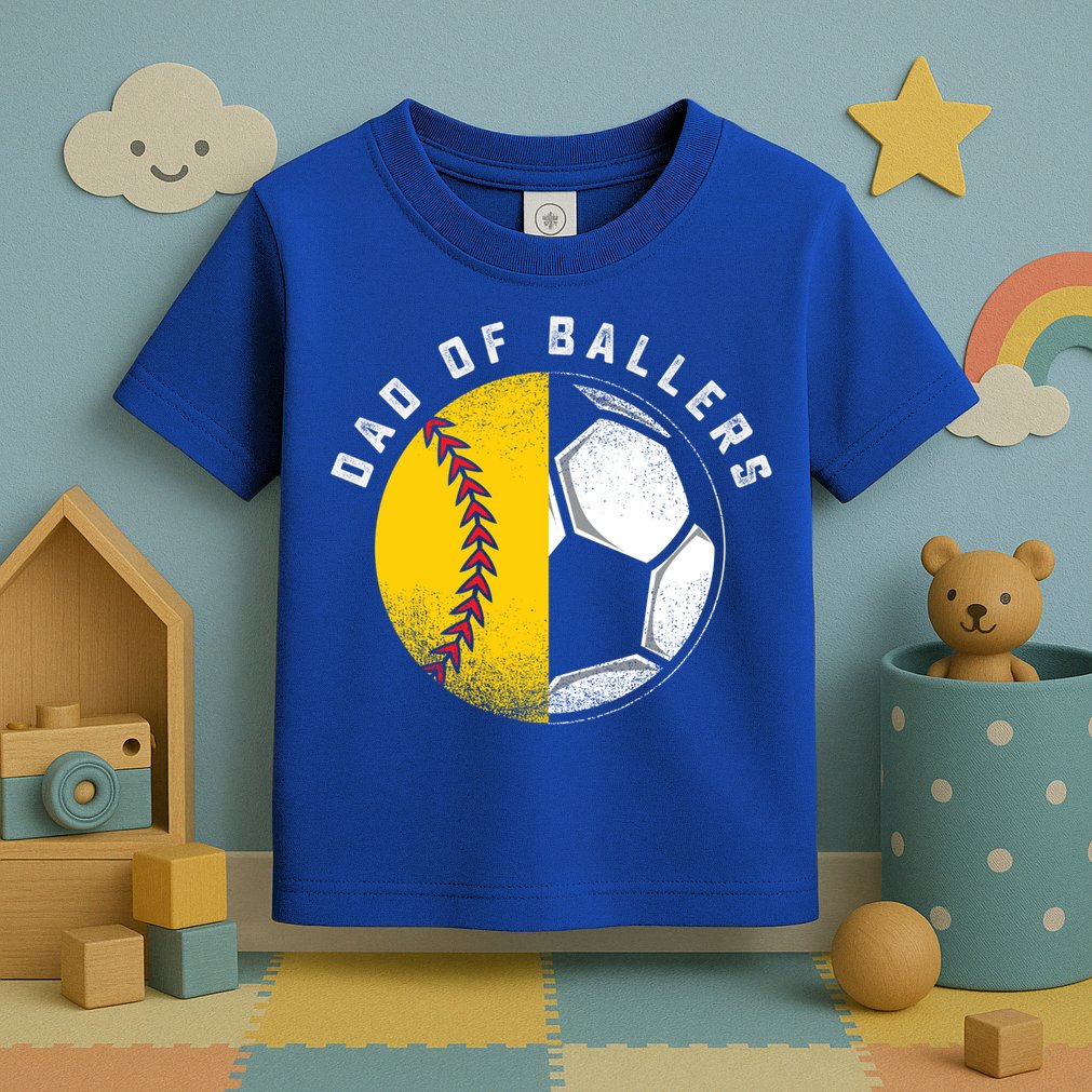 Dad Of Ballers Father Son Softball Soccer Player Coach Gift Great Gift Toddler T-Shirt