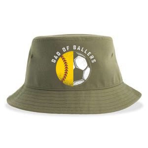 Dad Of Ballers Father Son Softball Soccer Player Coach Gift Great Gift Sustainable Bucket Hat