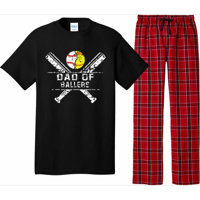 Dad Of Ballers Baseball Dad Softball Dad Fathers Day Pajama Set