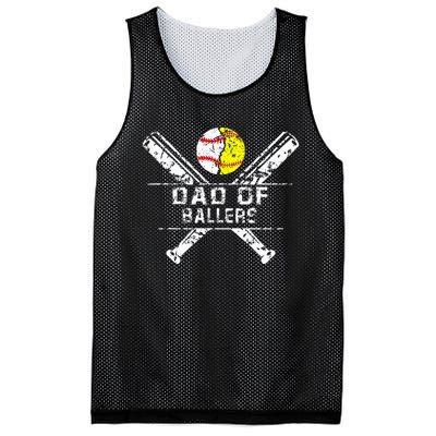 Dad Of Ballers Baseball Dad Softball Dad Fathers Day Mesh Reversible Basketball Jersey Tank