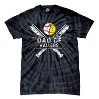 Dad Of Ballers Baseball Dad Softball Dad Fathers Day Tie-Dye T-Shirt