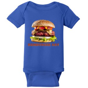 Day Of Big Hamburger Cheeseburger Mac Per Whop Funny Gift Baby Bodysuit