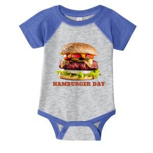 Day Of Big Hamburger Cheeseburger Mac Per Whop Funny Gift Infant Baby Jersey Bodysuit