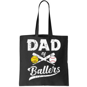 Dad of Ballers Dad of Baseball And Softball Player For Dad Tote Bag