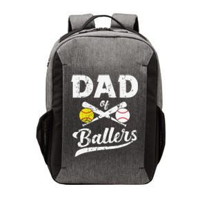 Dad of Ballers Dad of Baseball And Softball Player For Dad Vector Backpack