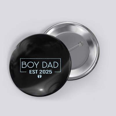 Dad Of Boy Est. 2025 Logo Dad Father To Be 2025 Daddy Button