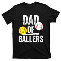 Dad of Ballers Funny Dad of Baseball and Softball Player T-Shirt