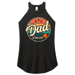 Dad Of Ballers Basketball Retro Basketball Dad Women’s Perfect Tri Rocker Tank