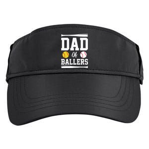 Dad Of Ballers Fathers Day Gift Softball Dad Baseball Dad Adult Drive Performance Visor