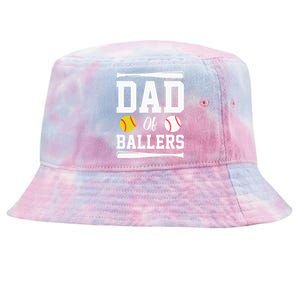 Dad Of Ballers Fathers Day Gift Softball Dad Baseball Dad Tie-Dyed Bucket Hat