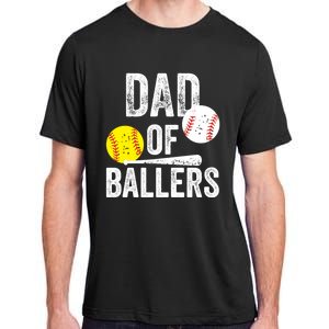 Dad Of Ballers Funny Dad Of Baseball And Softball Player Funny Gift Adult ChromaSoft Performance T-Shirt