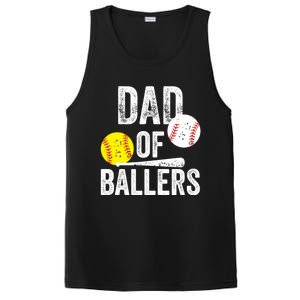 Dad Of Ballers Funny Dad Of Baseball And Softball Player Funny Gift PosiCharge Competitor Tank