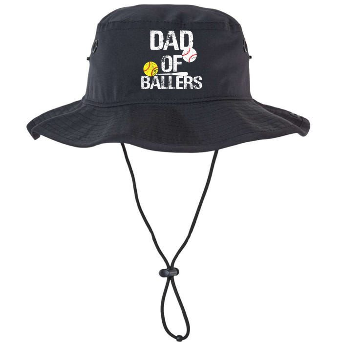 Dad of Ballers Dad of Baseball And Softball Player For Dad Legacy Cool Fit Booney Bucket Hat