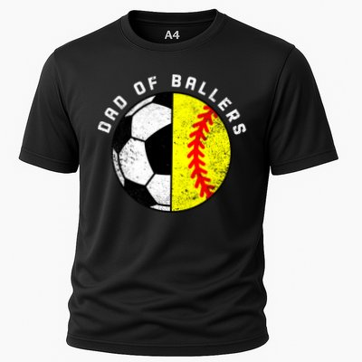 Dad Of Ballers Funny Soccer Softball Dad Gift Performance Shirt
