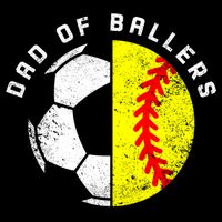 Dad Of Ballers Funny Soccer Softball Dad Gift Cooling Performance Crew T-Shirt
