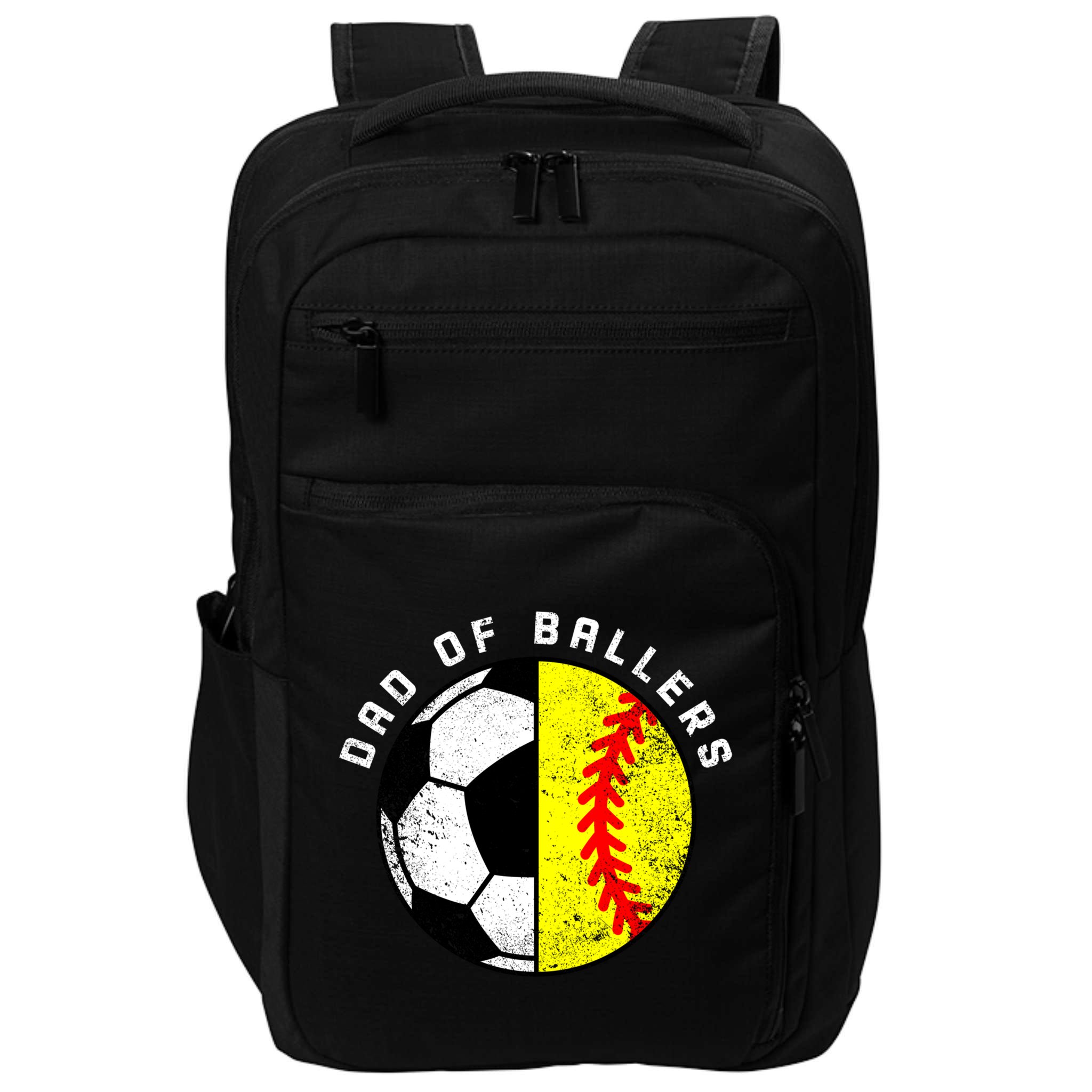 Dad Of Ballers Funny Soccer Softball Dad Gift Impact Tech Backpack