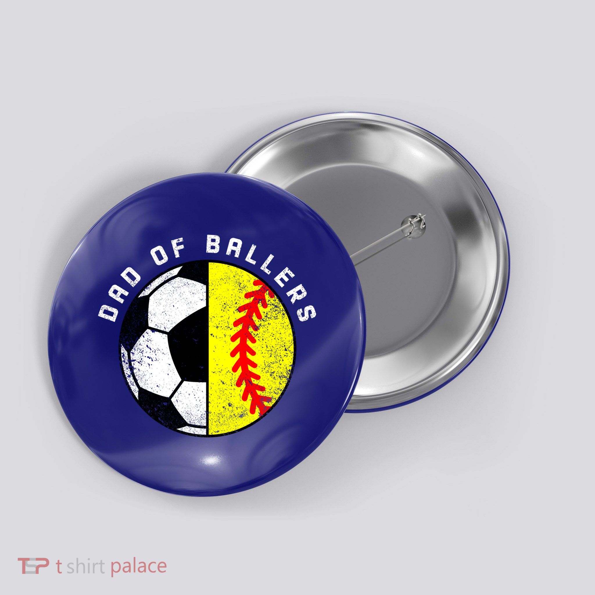 Dad Of Ballers Funny Soccer Softball Dad Gift Button