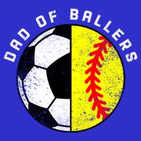 Dad Of Ballers Funny Soccer Softball Dad Gift 16 in Basic Backpack