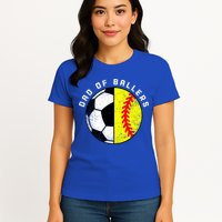 Dad Of Ballers Funny Soccer Softball Dad Gift Womens T-Shirt