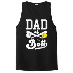 Dad Of Both Proud Softball Baseball Dad Gift PosiCharge Competitor Tank