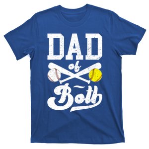 Dad Of Both Proud Softball Baseball Dad Gift T-Shirt