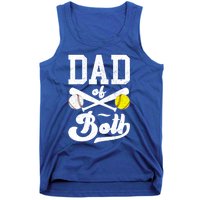 Dad Of Both Proud Softball Baseball Dad Gift Tank Top