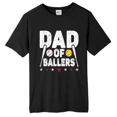 Dad Of Ballers Funny Softball Dad Baseball Dad Cool Gift Tall Fusion ChromaSoft Performance T-Shirt