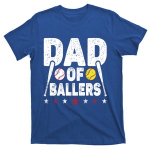 Dad Of Ballers Funny Softball Dad Baseball Dad Cool Gift T-Shirt